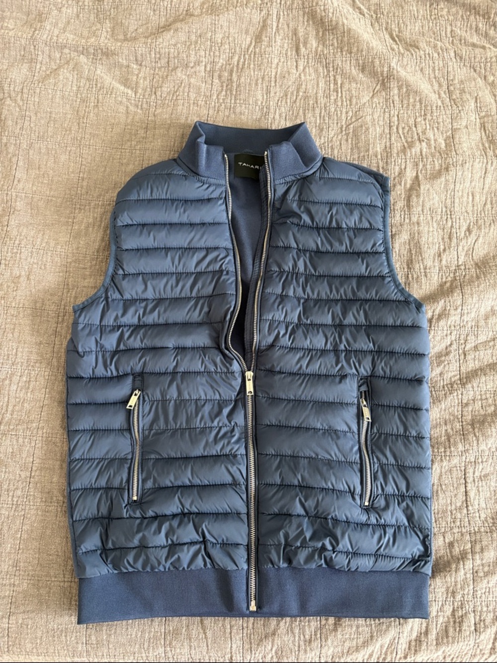 Tahari Blue Quilted Puffer Vest - NWT